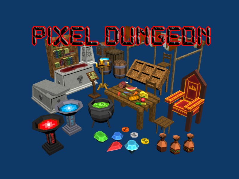 Pixel Dungeons Set1 - Props and stuff preview image 1